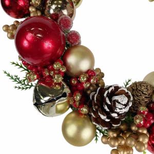 クリスマスリース 玄関 造花_【直径22cm】...の詳細画像2