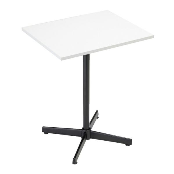 テーブル カフェ 四角 高さ70_カフェテーブル メラミンタイプ（ホワイト） ブラック脚 1台_61...