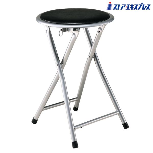 折りたたみサークルチェア 黒 1脚_61-343-2-1_6918-603