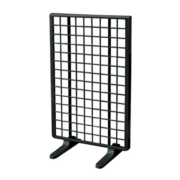 ワイヤーネット メッシュパネル_樹脂製卓上ネットスタンド 黒 ロングタイプ 1台_61-127-8-...