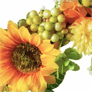 リース 花 玄関 造花_【直径30cm】ひまわ...の詳細画像2