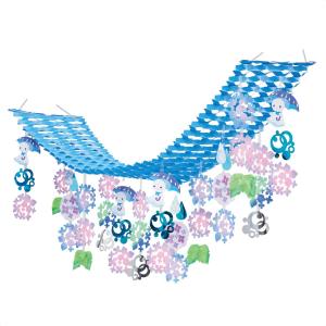 プリーツハンガー 飾り 装飾 吊り下げ_てるてるあじさいプリーツハンガー 1枚_55-30-4-1_8148-4440｜ストア・エキスプレス-業務用店舗什器