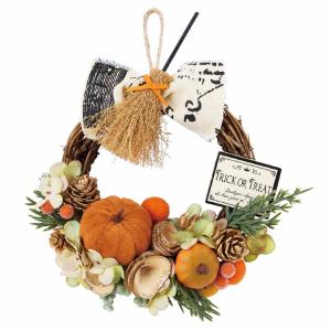 専用＊Halloweenミニパンプキン＆グリーンホオズキ  ドライフラワーリース ハロウィンリース かぼちゃ パンプキン リース 玄関 北欧 おしゃれ
