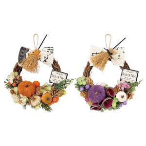 リース ハロウィン 玄関 造花_【直径23cm...の詳細画像2