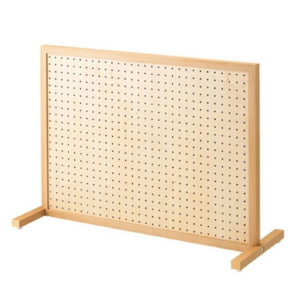 有孔ボード パンチングボード 棚 壁_卓上有孔ボード 幅80×高さ60cm シナ_61-123-3-...