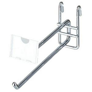 【10本入り】ネット用2段フック(直径6mm) クローム 長さ20cm_61-427-19-4_6470-220｜ストア・エキスプレス-業務用店舗什器