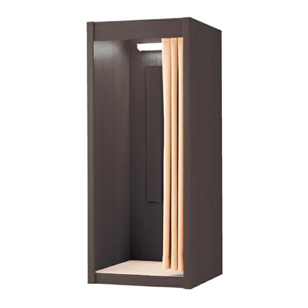 フィッティングルーム 試着室 簡易 更衣室_木製フィッティングルーム W117cm ダークブラウン ...