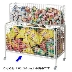 友屋 中折れ式ワゴン アイボリー W1200 販売台 ワゴン 陳列台 商品台