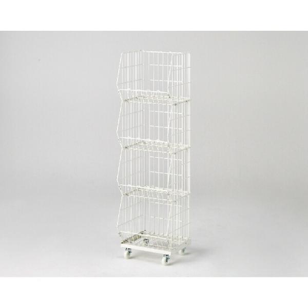 ワゴン バスケットワゴン 販売台 陳列台_ジャンブルバスケット(直径6cmキャスター付き) 幅42....