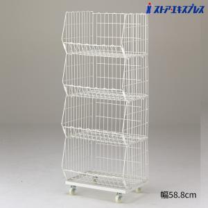 ワゴン バスケットワゴン 販売台 陳列台_ジャンブルバスケット(直径6cmキャスター付き)