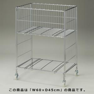 ストア・エキスプレス バスケットワゴン 販売台 陳列台_ワイヤー2段
