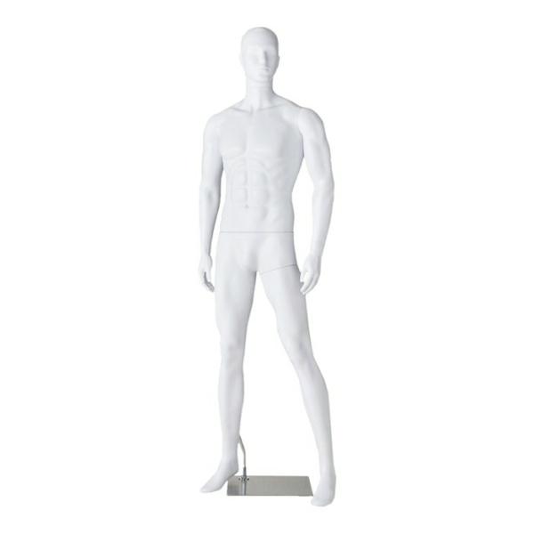 マネキン トルソー メンズ 男性_軽量ABS製 紳士全身リアルマネキン マッチョタイプ 両足開きポー...