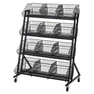 ワゴン バスケットワゴン 販売台 陳列台_傾斜...の詳細画像1