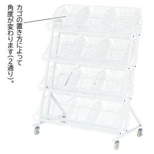 ワゴン バスケットワゴン 販売台 陳列台_傾斜...の詳細画像2