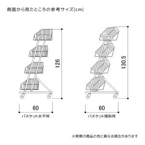 ワゴン バスケットワゴン 販売台 陳列台_傾斜...の詳細画像4