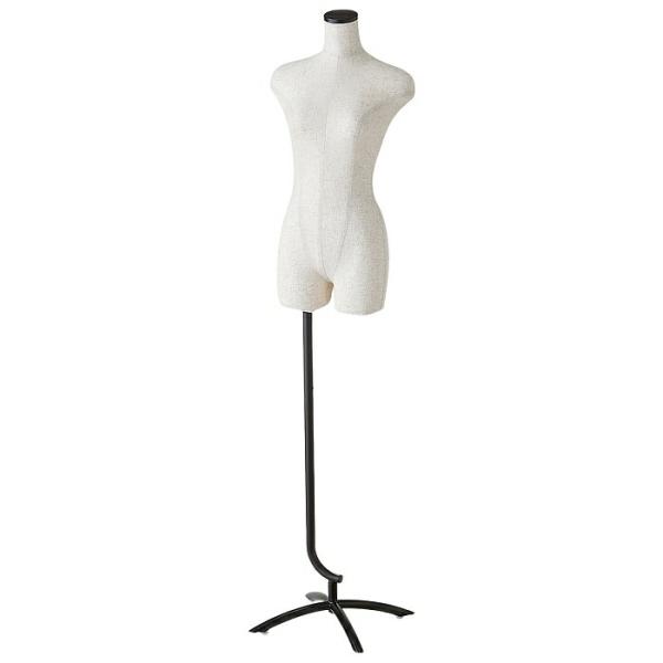 マネキン トルソー レディース 女性_婦人ヤング芯地張トルソー ベース:黒 1台_61-799-13...