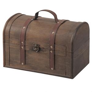 アンティーク調 スーツケース トランク型 ロック機能付 トランク