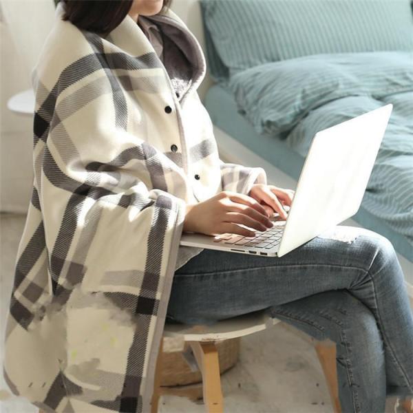 着る毛布 ポンチョ ブランケット 大判 裏ポア 暖かい おしゃれ ひざ掛け あったか ケープ 秋 冬...