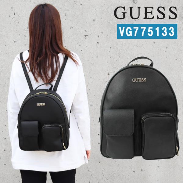 【並行輸入品】ゲス バッグ VG775133 BLACK UTILITY VIBE GUESS リュ...