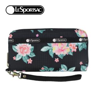 レスポートサック 長財布 3462 F936 FLORAL WHIM Lesportsac TECH WALLET WRISTLET ラウンドファスナー 財布 ab-406100