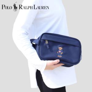 ポロ ラルフローレン ポーチ バッグ 9AR085 DOPP KIT ドップキット ベア刺繍 ネイビー POLO Ralph Lauren ab-60418｜store-goods