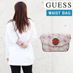 ゲス バッグ SG729880 LANDON MINI BLUSH MULTI GUESS ウエストバッグ チェーン パーティバッグ ゲスモノグラム ピンク混合 ag-1812｜store-goods