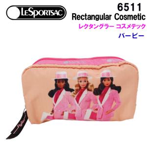 レスポートサック バービー ポーチ 6511 G662 DAY TO NIGHT LeSportsac Barbie レクタングラー 化粧ポーチ ag-281300｜store-goods