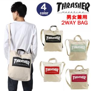 処分セール スラッシャー バッグ THR-133 THRASHER キャンバス 2way Shoulder Bag ショルダーバッグ トートバッグ 男女兼用 ag-300800｜store-goods