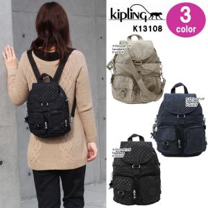 Kipling キプリング バッグ K13108 FIREFLY N 2Way フロントポケット付き チャーム リュック バッグ パック ag-814100｜store-goods