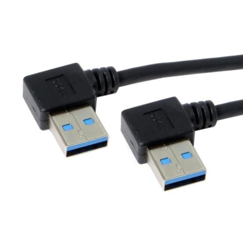 chenyang USB 3.0ケーブル USB 3.0 90度 直角データ延長ケーブル ハードディ...