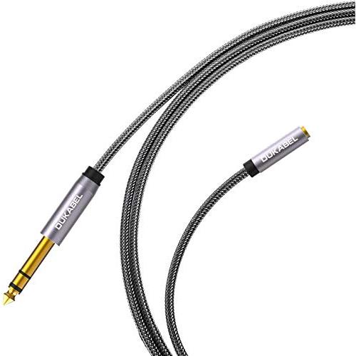 DuKabel 2.4M 6.35mm 標準プラグ to 3.5mm ミニプラグ ヘッドホンアダプタ...