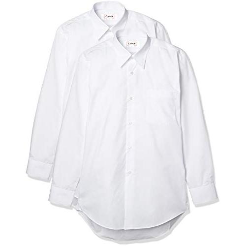 キャッチ 2枚組 男子 長袖 スクールシャツ 学生 ワイシャツ yシャツ 形態安定 A体 標準体 男...