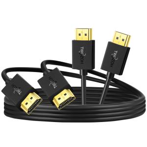 Twozoh スリムHDMIケーブル 2本入り 超薄型&極?の柔軟性 HDMI-HDMIコード 4K@60Hz/2160P/1080P 0.