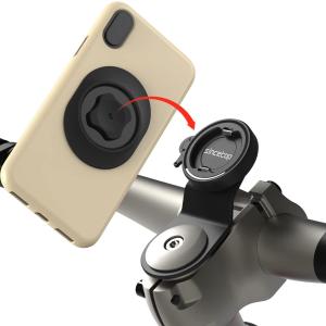 Sincetop自転車用スマホホルダー - ステムマウント アルミ合金製 コンパクト 軽量 ロードバイク/MTB/グラベルバイク対応 ワンタ