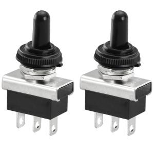 Heschen 車用トグルスイッチ, オン/オフ/オン, SPDT 3ピン 3ポジション,KN3D-103, 12VDC 25A，24VDC