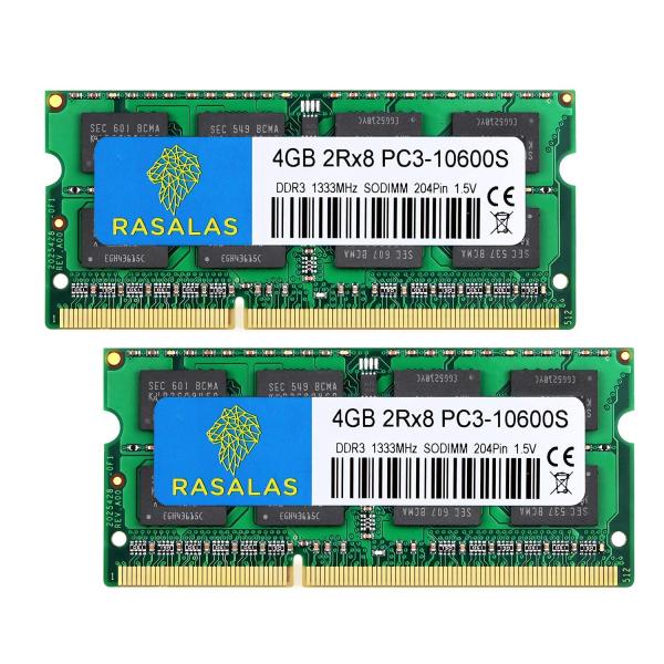 PC3-10600 DDR3 1333MHz ノートPC用 メモリ4GB×2枚 CL9 204Pin...