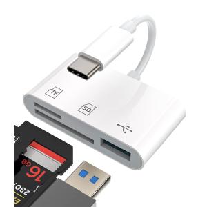 タイプc USB 変換アダプターUSB C to USB-A マイクロsd SDカードリーダー(3 in 1)type c アダプタOTG