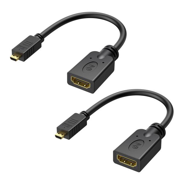 Cable Matters 2本セット 4K Micro HDMI 変換アダプター、MicroHDM...