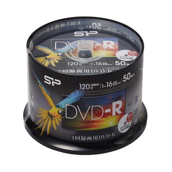 SP Silicon Powerシリコンパワー 1回録画用 DVD-R 1-16倍速 ホワイトワイド...
