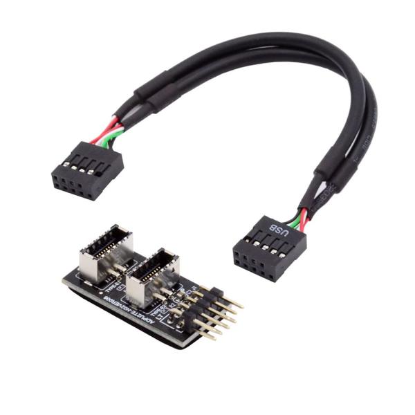 cablecc デュアルUSB 3.1フロントパネルソケットキー-A Type-E - USB 2....