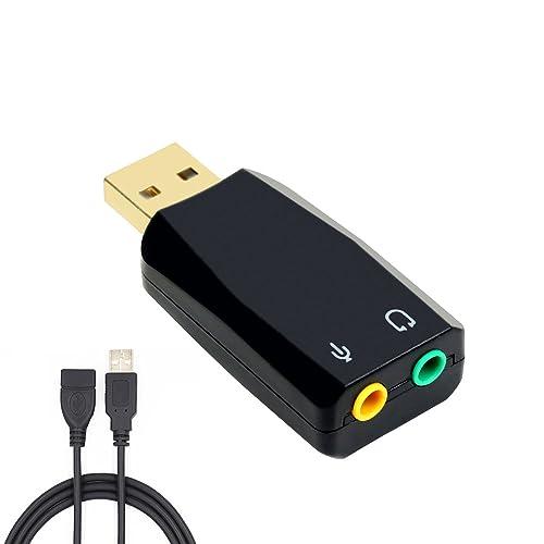 Kinetxiaxia USB 3.5mmステレオジャックオーディオアダプター、USB - AUXケ...
