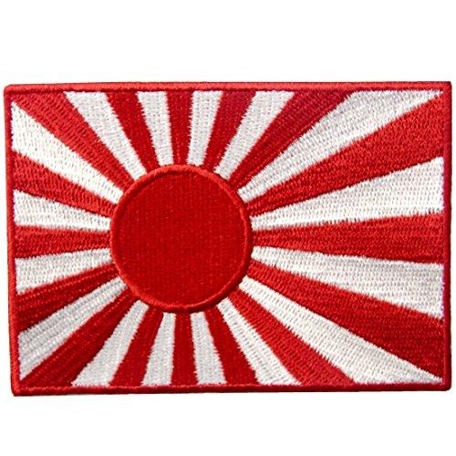 日本海軍ライジングサンフラッグ刺繍入りアイロン貼り付け/縫い付けワッペン