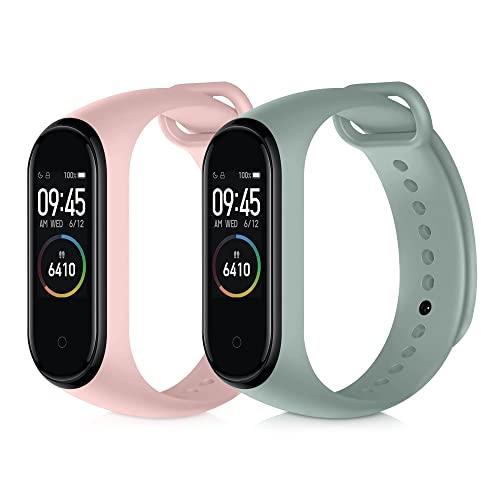 [kwmobile] 2x ベルト 対応: Xiaomi Mi Band 4 バンド - シリコンバ...