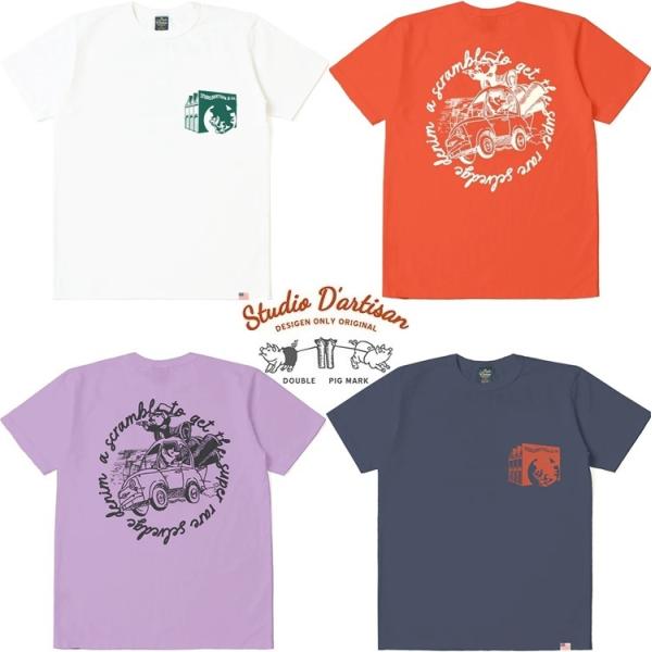 ダルチザン STUDIO DARTISAN USAコットンプリントＴシャツ 8211B ステュディオ...