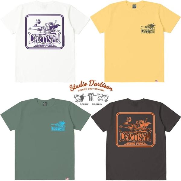 ダルチザン STUDIO DARTISAN USAコットンプリントＴシャツ 8233A ステュディオ...