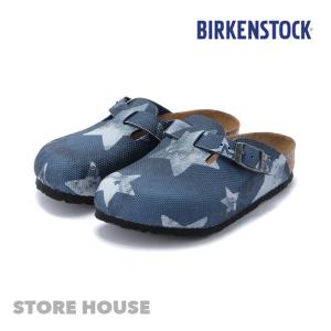 あすつく商品 BIRKENSTCK ビルケンシュトック 靴  ビルケン KIDS BOSTON  0937263 キッズ ボストン サンダル スター 星柄 BLUE ヴィンテージテイスト　｜store-house-596