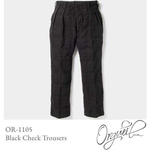ORGUEIL Black Check Trousers OR-1105 ブラックチェックトラウザー...