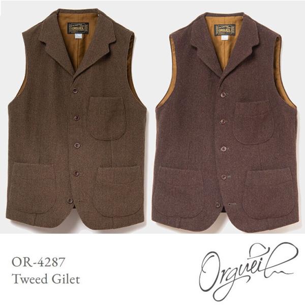 ORGUEIL TweedGilet OR-4287 ツイードジレ オルゲイユ 通販  ウールベスト...