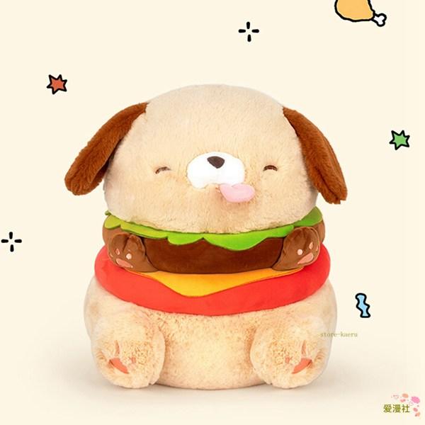 ハンバーグ犬 犬ぬいぐるみ 縫い包み 抱きまくら 35cm おもちゃ 面白い アニマル 可愛い ふん...