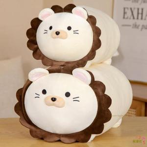 35/42 センチメートルライオン Peluche おもちゃかわいいぽっちゃり横たわるライオンぬいぐるみソファクッションぬいぐるみソフト動物スロー｜store-kaeru